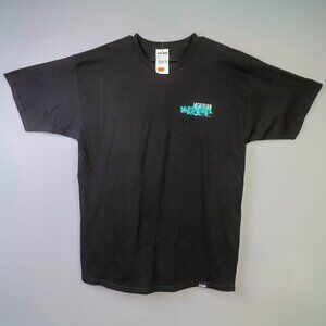 Meridian Skateboards We Hang Out Graphic T-Shirt Black Men's Size L NWT